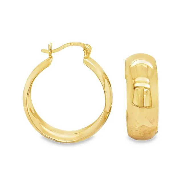 14K Yellow Gold Hoop Earrings 2.9 DWT. Classic Creations In Diamonds & Gold Venice, FL