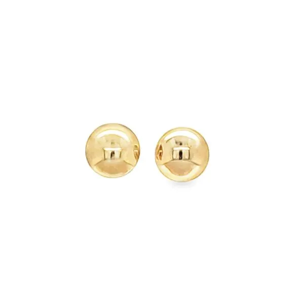 14K Yellow Gold 8mm Ball Stud Earrings – 0.3 DWT | Classic Polished Gold Studs Classic Creations In Diamonds & Gold Venice, FL