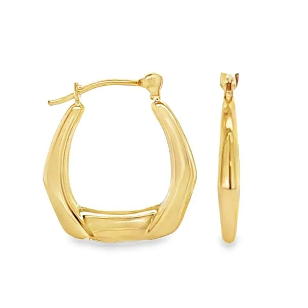 14K Yellow Gold Square Hoop Earrings – 2mm x 16mm, 0.6 DWT | Modern Geometric Mini Gold Hoops Classic Creations In Diamonds & Gold Venice, FL