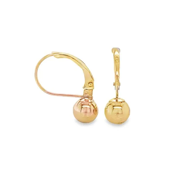 14K Yellow Gold 6mm Ball Leverback Earrings | 0.4 DWT Classic Creations In Diamonds & Gold Venice, FL