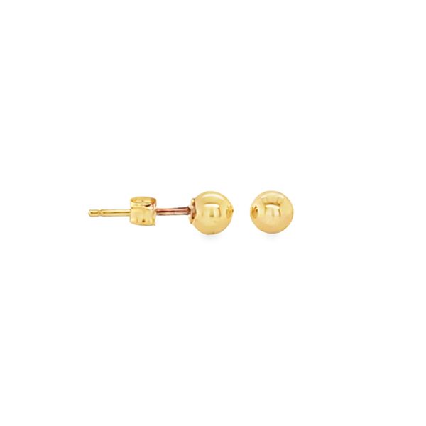 14K Yellow Gold 4mm Ball Stud Earrings | 0.3 DWT Classic Creations In Diamonds & Gold Venice, FL
