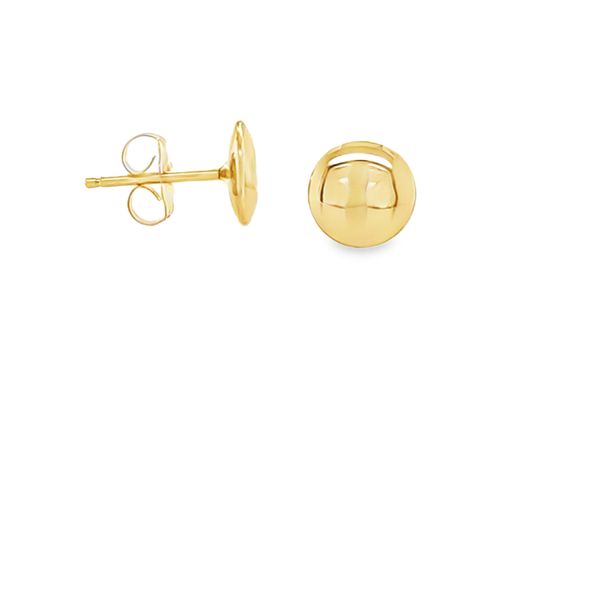 14K Yellow Gold Button Stud Earrings | 0.4 DWT Classic Creations In Diamonds & Gold Venice, FL
