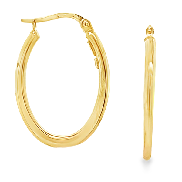 14K Yellow Gold Solid Hoop Earrings 25mm | Classic 1.6mm Gold Hoops Classic Creations In Diamonds & Gold Venice, FL
