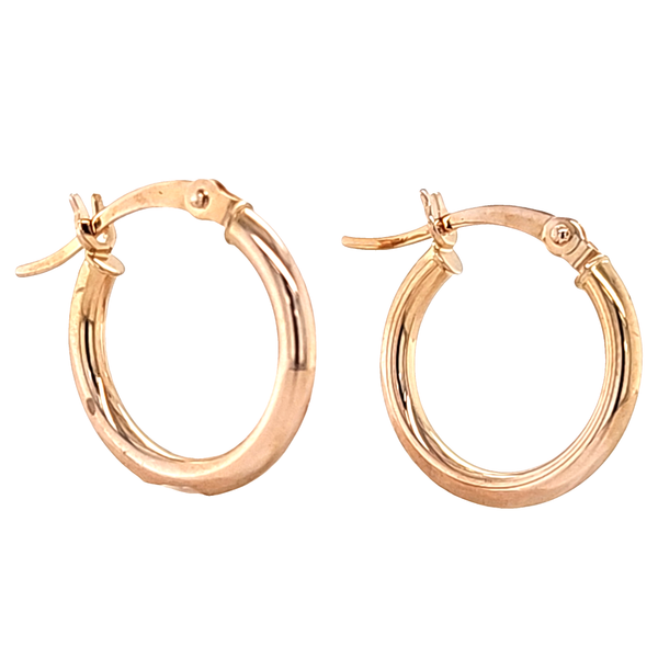 14K Rose Gold 15mm Hoop Earrings | 2mm Wide | 0.6 DWT Classic Creations In Diamonds & Gold Venice, FL