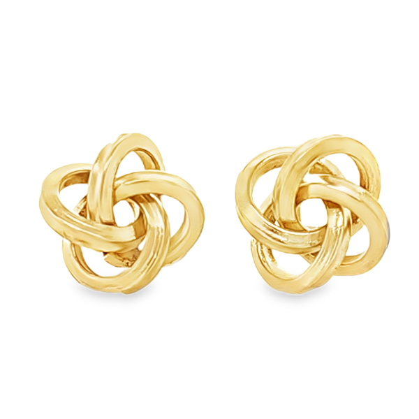 14K Yellow Gold Love Knot Stud Earrings | 0.6 DWT Classic Creations In Diamonds & Gold Venice, FL