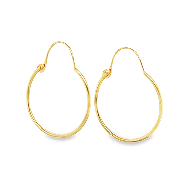 14K Yellow Gold Classic Small Hoop Earrings Classic Creations In Diamonds & Gold Venice, FL