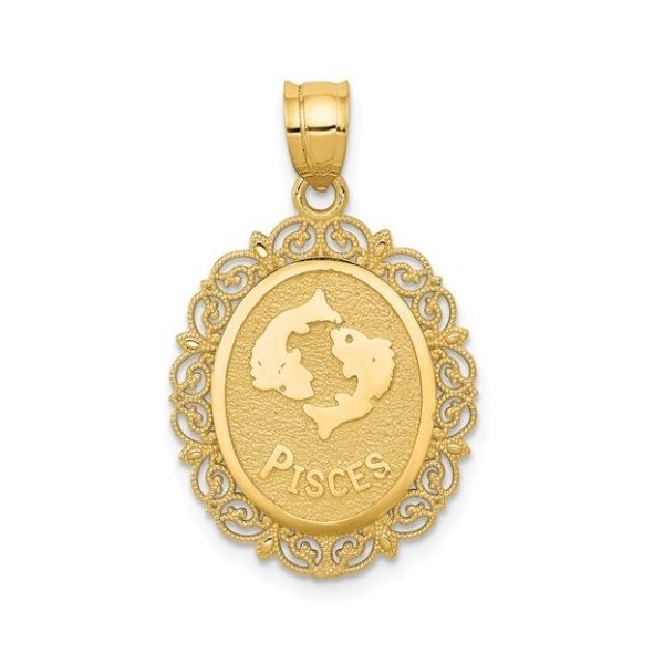 14K Yellow Gold Pisces Zodiac Charm Classic Creations In Diamonds & Gold Venice, FL