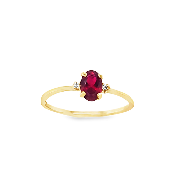 Vintage 1985 Kiddie Kraft Garnet January Birthstone Ring Size 5.75 – 10K Yellow Gold Classic Creations In Diamonds & Gold Venice, FL