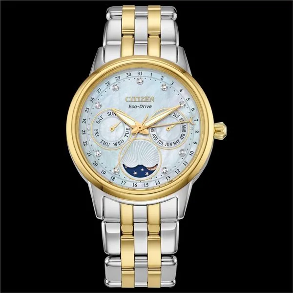 Women's Citizen Calendrier Watch Classic Creations In Diamonds & Gold Venice, FL