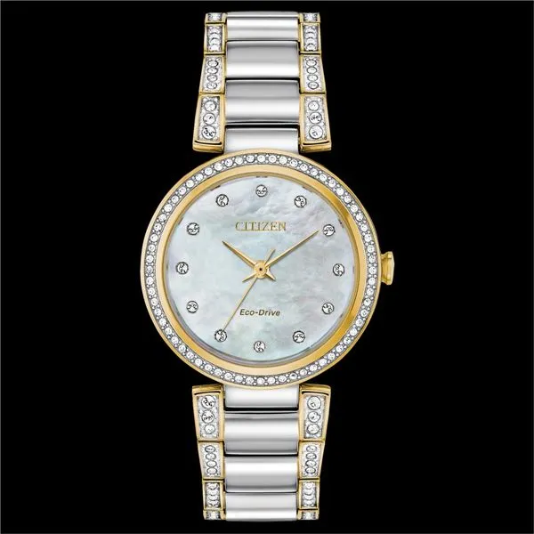 Women's Citizen Silhouette Crystal Watch Classic Creations In Diamonds & Gold Venice, FL