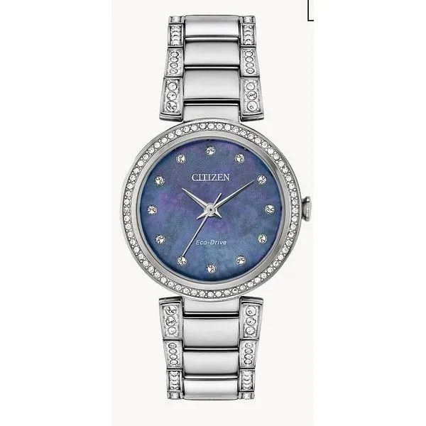 Women's Citizen Silhouette Crystal Watch Classic Creations In Diamonds & Gold Venice, FL