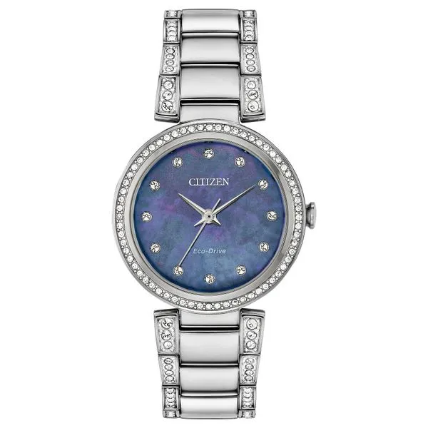 Women's Citizen Silhouette Crystal Watch Classic Creations In Diamonds & Gold Venice, FL