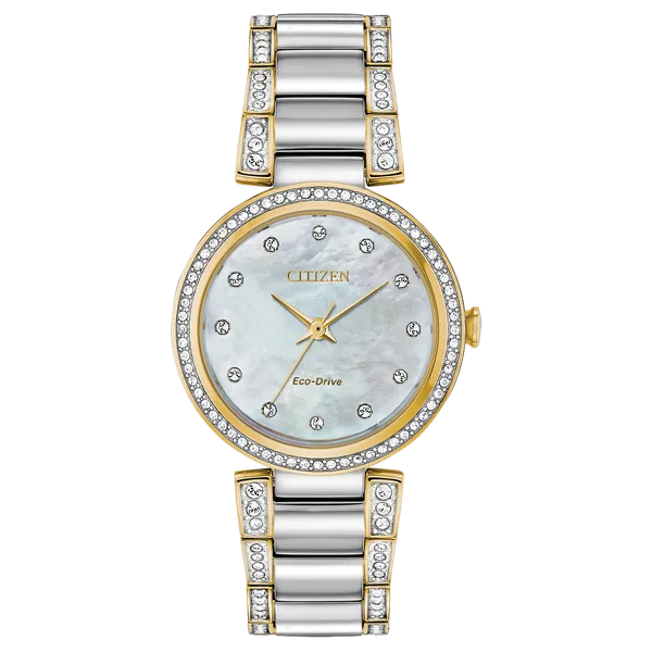 Women's Citizen Silhouette Crystal Watch Classic Creations In Diamonds & Gold Venice, FL