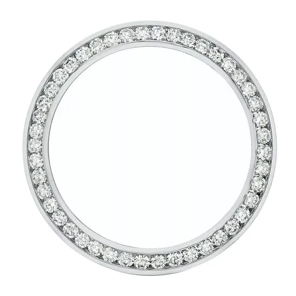 18K White Gold Women's Diamond Channel Set Bezel Classic Creations In Diamonds & Gold Venice, FL