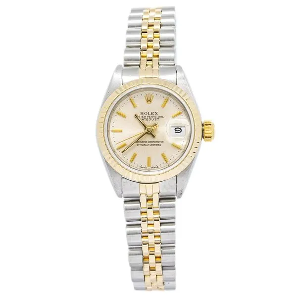 Women's Rolex Jubilee 18K Yellow Two Tone Silver Dial Automatic Watch Classic Creations In Diamonds & Gold Venice, FL