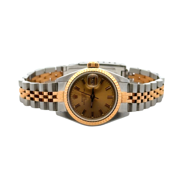 Pre-Owned Rolex Datejust 26mm Champagne Dial Two-Tone Watch with Jubilee Bracelet | 1984 Classic Creations In Diamonds & Gold Venice, FL