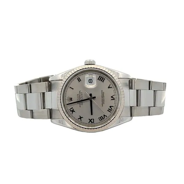 36mm Rolex DateJust All Stainless Rhodium Roman DIal Classic Creations In Diamonds & Gold Venice, FL
