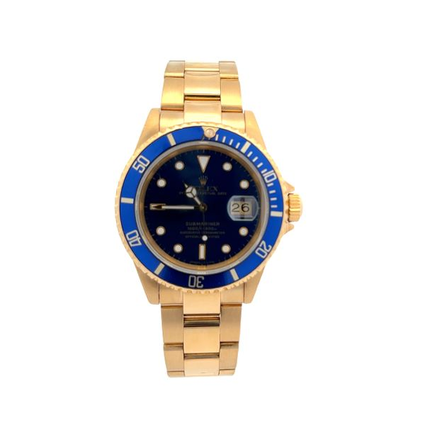 18K Submariner 16618 Blue & Blue Classic Creations In Diamonds & Gold Venice, FL