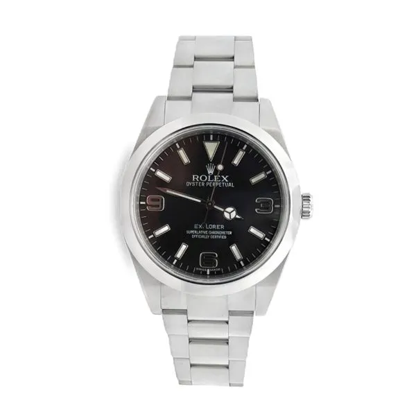 39mm Rolex Explorer Black Arabic Box & Card 214720 Classic Creations In Diamonds & Gold Venice, FL