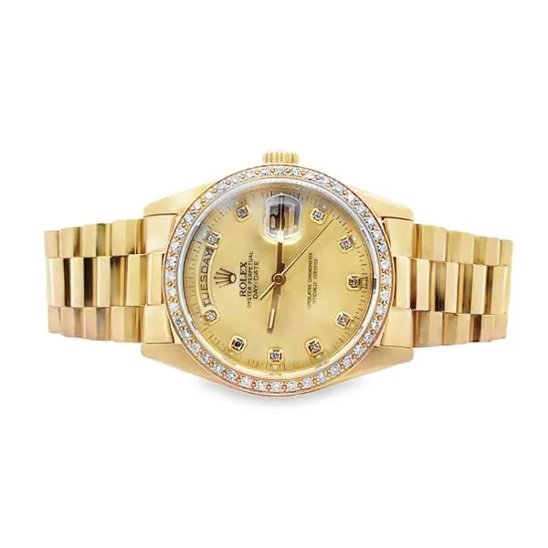 36mm Rolex Day-Date President Diamond Dial Diamond Bezel 18038 Classic Creations In Diamonds & Gold Venice, FL