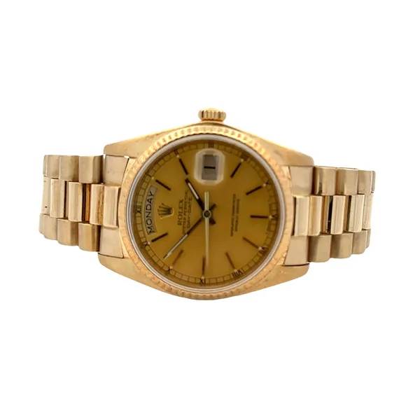 Pre-Owned Rolex Day-Date Model 18038 (1982) Image 2 Classic Creations In Diamonds & Gold Venice, FL