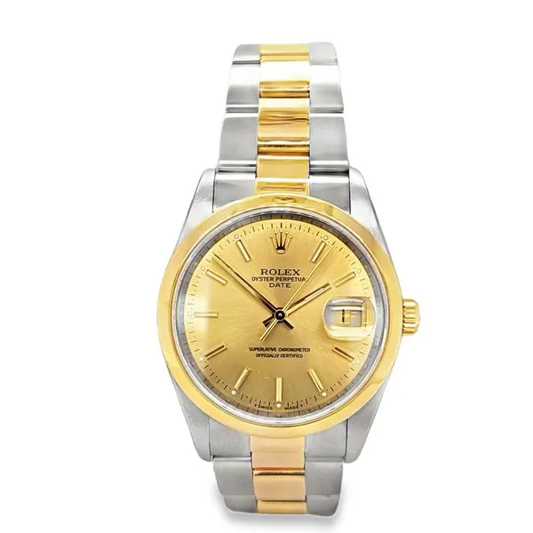 Pre-Owned Rolex Perpetual Date Model 15203 (2000) Classic Creations In Diamonds & Gold Venice, FL