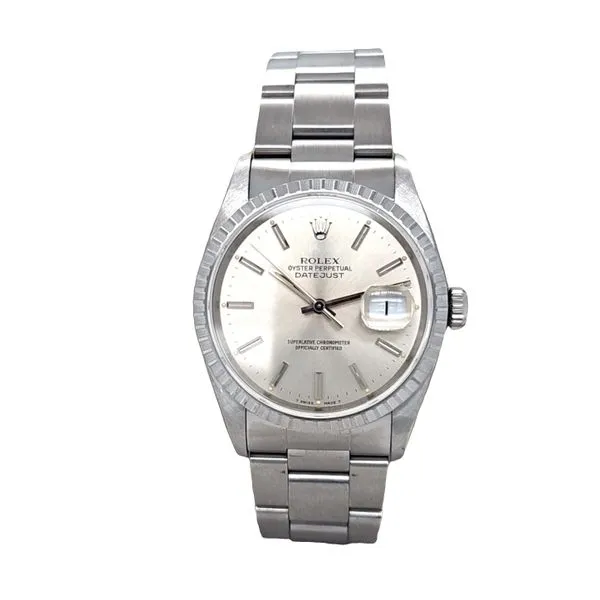 Pre-Owned Rolex Oyster Perpetual Datejust Model 16220 (1991) Classic Creations In Diamonds & Gold Venice, FL