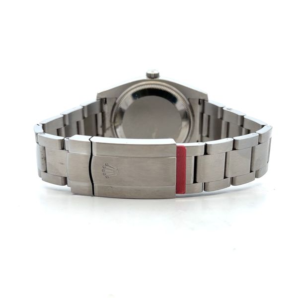 Pre-Owned 2010 Rolex Air-King 34mm Ref 114200 Silver Arabic Dial Oyster Bracelet Watch Image 2 Classic Creations In Diamonds & Gold Venice, FL