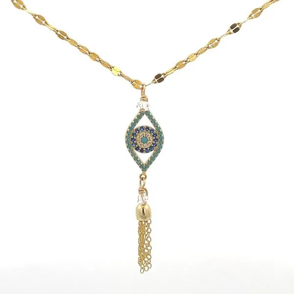 Gold Plated Lucky Eye Necklace Classic Creations In Diamonds & Gold Venice, FL