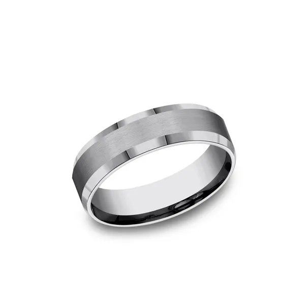 The Chancellor Men's Tungsten Wedding Band Classic Creations In Diamonds & Gold Venice, FL