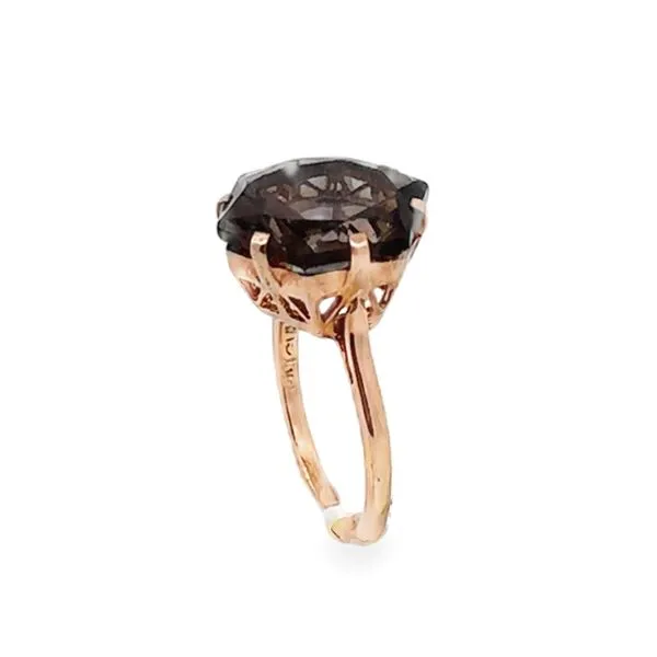 14K Gold Made By The Latter-Day Saints - Smokey Quartz Hexagon Estate Ring Image 2 Classic Creations In Diamonds & Gold Venice, FL