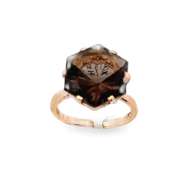 14K Gold Made By The Latter-Day Saints - Smokey Quartz Hexagon Estate Ring Classic Creations In Diamonds & Gold Venice, FL