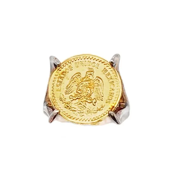 18K Yellow Gold Mexican Pesos Estate Ring Classic Creations In Diamonds & Gold Venice, FL