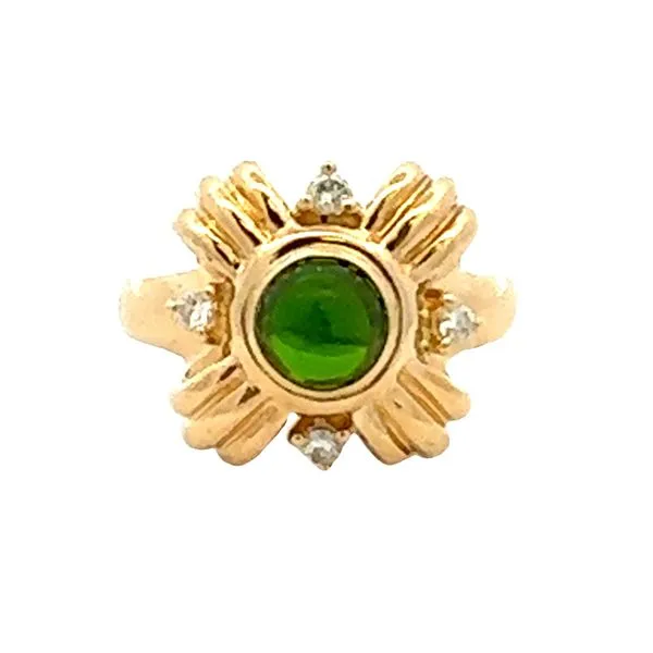 18K Yellow Toumaline & Diamond Pre-Owned Ring Classic Creations In Diamonds & Gold Venice, FL