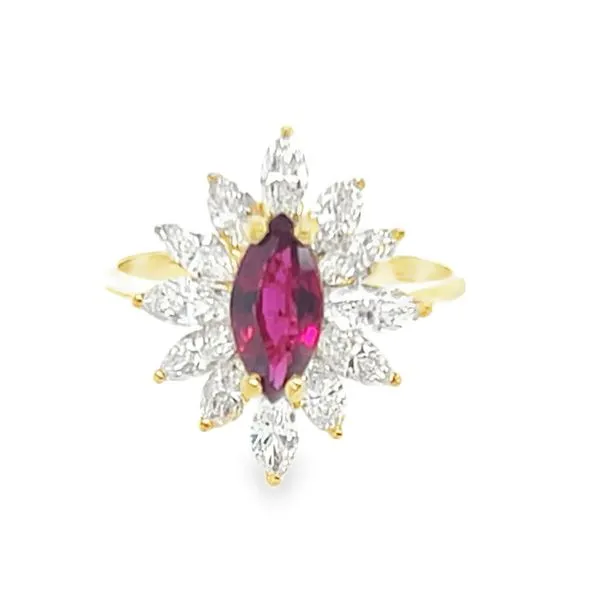 18K Ruby & Diamond Ballerina Ring Image 2 Classic Creations In Diamonds & Gold Venice, FL