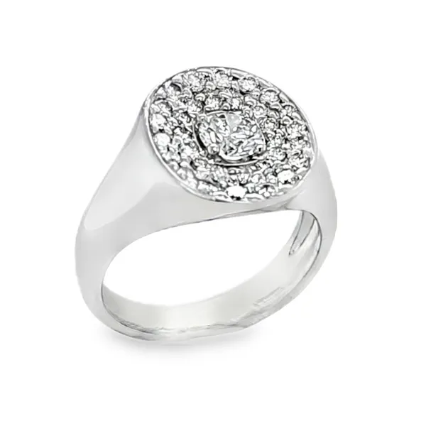 Estate 18K White Gold Round Diamond Cluster Ring – 0.80ct TW Classic Creations In Diamonds & Gold Venice, FL