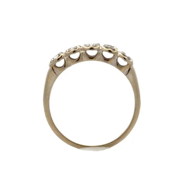 Estate 14K White Gold 5-Stone Round Brilliant Diamond Anniversary Band – .50ct, 1.64 DWT Image 2 Classic Creations In Diamonds & Gold Venice, FL