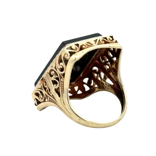 Vintage Sevan Bicakci 22K Yellow Gold & Sterling Silver Marquise Amethyst Diamond Ring Image 3 Classic Creations In Diamonds & Gold Venice, FL