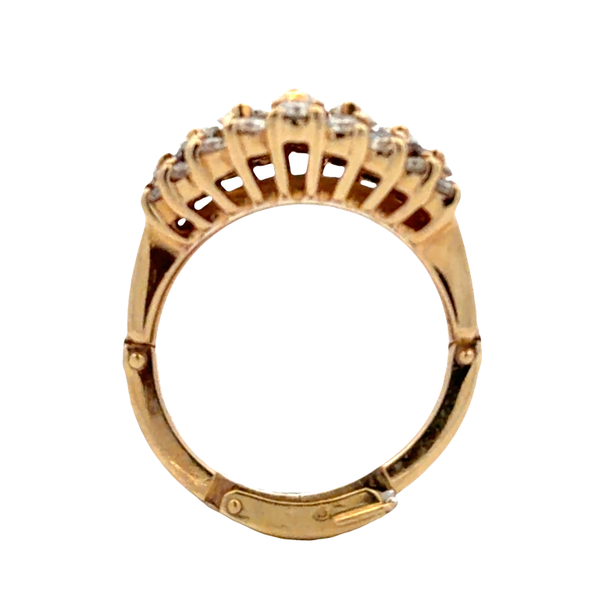 Estate 14K Yellow Gold 2.00 CTW Diamond Pyramid Band with Arthritic Shank Image 3 Classic Creations In Diamonds & Gold Venice, FL