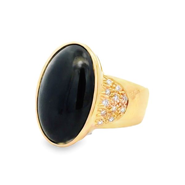 Estate 14K Yellow Gold Black Onyx & Diamond Ring Classic Creations In Diamonds & Gold Venice, FL