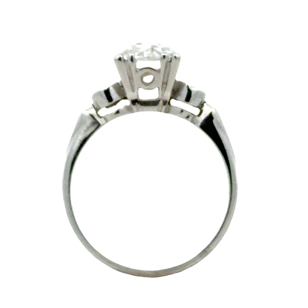 Antique 14K White Gold Rose-Cut Diamond Solitaire Ring – 0.40 CT Image 4 Classic Creations In Diamonds & Gold Venice, FL