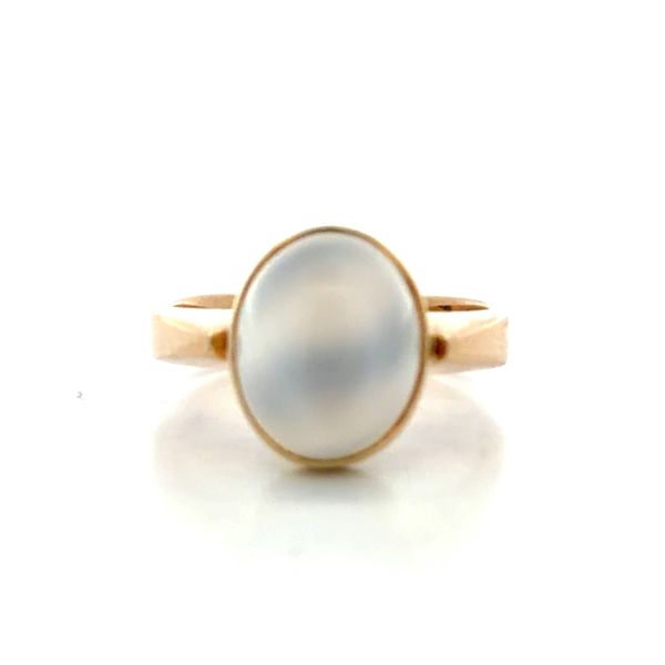 Estate 14K Yellow Gold Moonstone Solitaire Ring – 11 x 9mm Classic Creations In Diamonds & Gold Venice, FL
