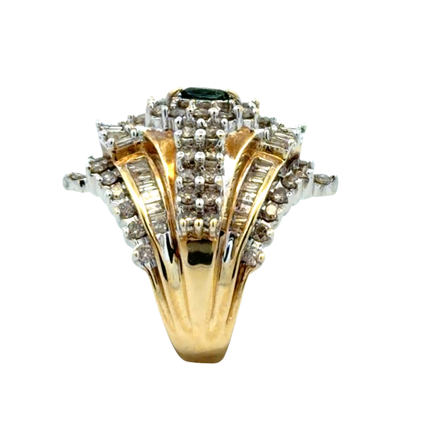 Estate 10K Two-Tone Gold Sapphire & Diamond Cluster Ring – 2.70 CTW Image 3 Classic Creations In Diamonds & Gold Venice, FL