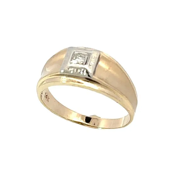 Man's Estate Diamond Solitaire Ring Classic Creations In Diamonds & Gold Venice, FL