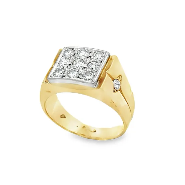 ESTATE 18KTT Diamond Cluster Ring Image 2 Classic Creations In Diamonds & Gold Venice, FL