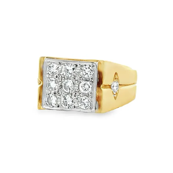 ESTATE 18KTT Diamond Cluster Ring Classic Creations In Diamonds & Gold Venice, FL