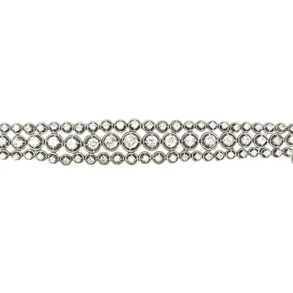 Estate Platinum 12.50ct. TW 3 Row Diamond Bracelet Classic Creations In Diamonds & Gold Venice, FL