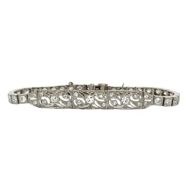 1920's Estate 3.75ct. Platinum Filigree Style Diamond Bracelet Classic Creations In Diamonds & Gold Venice, FL