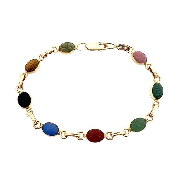 14K Yellow Gold Scarab Estate Bracelet Classic Creations In Diamonds & Gold Venice, FL