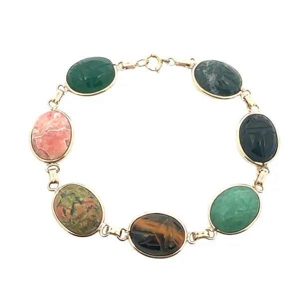 10K Yellow Gold Scarab Estate Bracelet Classic Creations In Diamonds & Gold Venice, FL